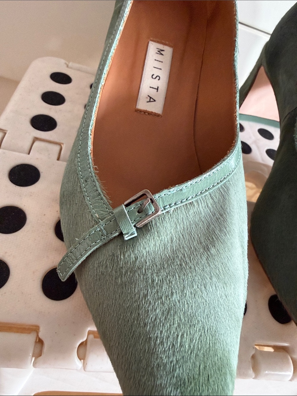 Miista Aquamarine Ponyhair Leather Puqhy Courts - Picture 11 of 15